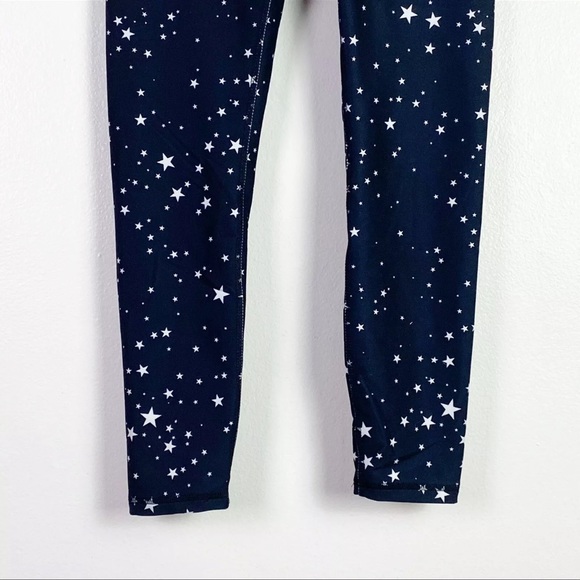 Wildfox Women's High Waist/Rise Black White Scattered Stars Printed 7/8 Leggings - Picture 7 of 13